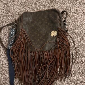 Louis Vuitton Brown Crossbody Bag with Fringe